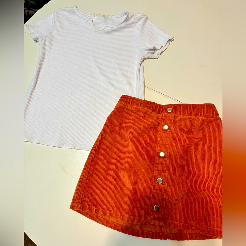 Girls Fall Outfit Skirt and Top
